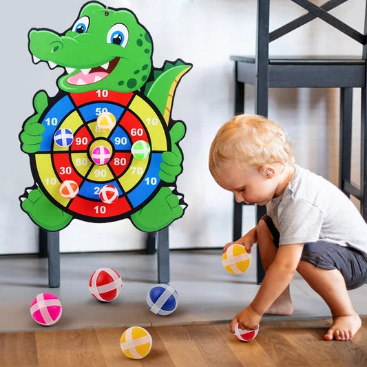 Utbildningsspel Darttavla Babyleksak Stickey Ball Dart inomhussport Montessorispel för barn 3 till 7 år