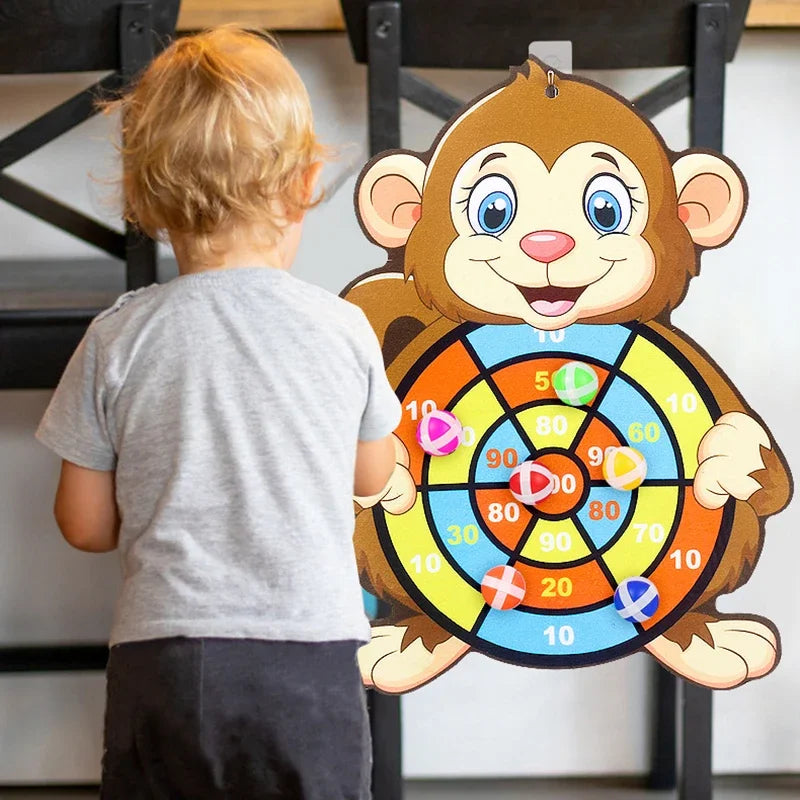 Utbildningsspel Darttavla Babyleksak Stickey Ball Dart inomhussport Montessorispel för barn 3 till 7 år