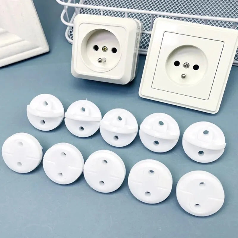 10 Pcs Baby Anti-shock Socket Cover Children's Safety European Regulations Socket Cover Power Supply Safety Cover Power Socket